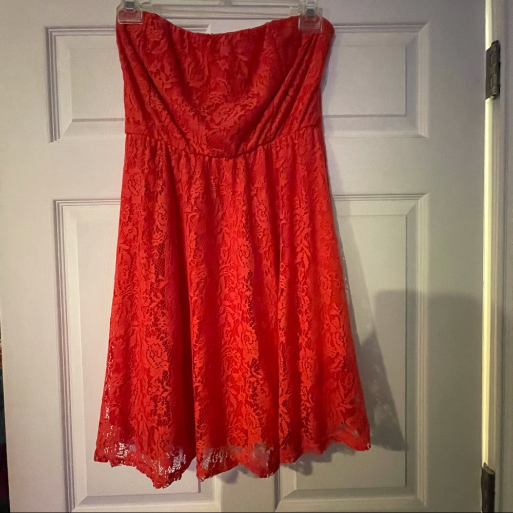 Deb Hot Pink Lace Dress